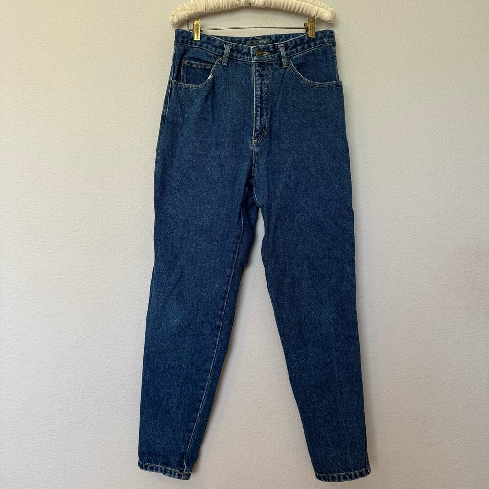 Vintage 90s Lizwear 100% cotton tapered mom jeans high rise med wash 31" waist